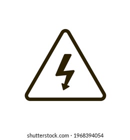 vector illustration of hazard symbol with line effect