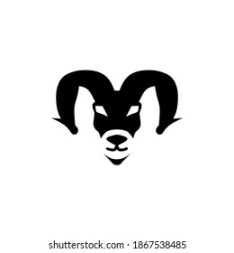 Vector illustration of head buffalo icon