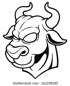 vector illustration Head Bull