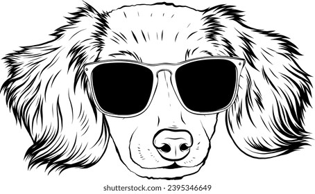 vector illustration of head dog