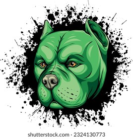vector illustration of head dog on white background svg