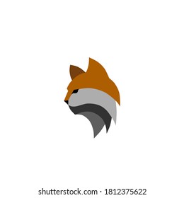 Vector illustration of head of a fox