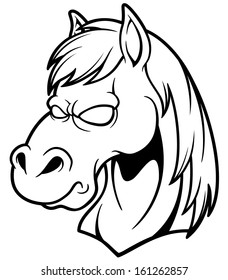Vector illustration Head Horse