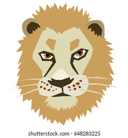 vector illustration of head of lion