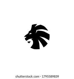 Vector illustration head of a lion tribal