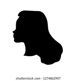 
vector illustration, head silhouette, girl