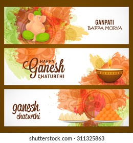  Vector illustration a headar of Ganesh Chaturthi.