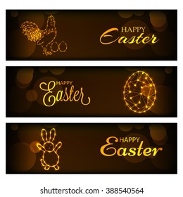 Vector illustration of a header for Easter.