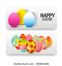Vector illustration of a header for Easter.