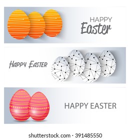 Vector illustration of a header for Easter.