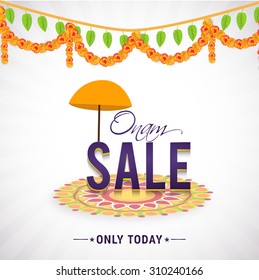 Vector illustration a header for Onam sale.