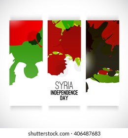 Vector illustration of a header for Syria Independence Day.