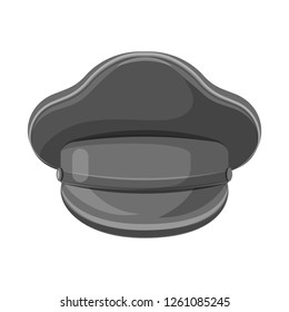 Vector illustration of headgear and cap icon. Collection of headgear and accessory stock symbol for web.