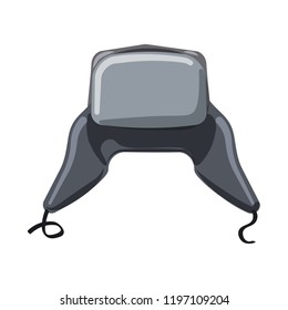 Vector illustration of headgear and cap logo. Set of headgear and accessory stock symbol for web.