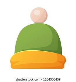 Vector illustration of headgear and cap sign. Collection of headgear and accessory stock vector illustration.
