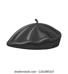 Vector illustration of headgear and cap sign. Set of headgear and accessory vector icon for stock.