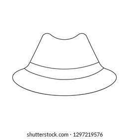 Vector illustration of headgear and cap sign. Set of headgear and accessory stock vector illustration.