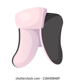 Vector illustration of headgear and cap symbol. Collection of headgear and accessory stock vector illustration.