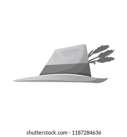 Vector illustration of headgear and cap symbol. Set of headgear and accessory stock symbol for web.