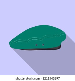 Vector illustration of headgear and cap symbol. Set of headgear and accessory vector icon for stock.