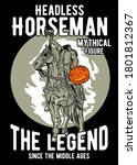 Vector illustration of headless horseman