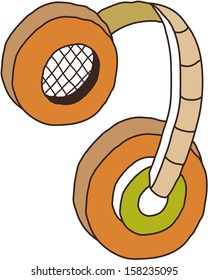 Vector illustration of headphone