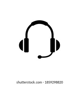 Vector illustration of Headphone. Earphone icon in trendy flat design