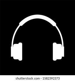 Vector illustration of a headphone icon.