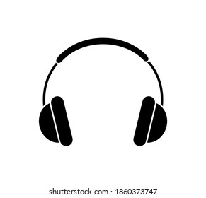 Vector illustration of headphone icon on white background