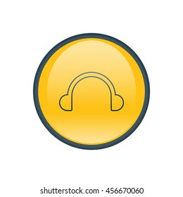 Vector illustration of headphones icon