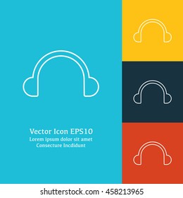 Vector illustration of headphones icon
