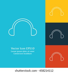Vector illustration of headphones icon