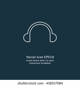Vector illustration of headphones icon