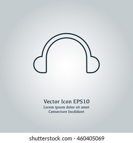 Vector illustration of headphones icon