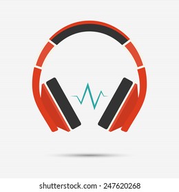 Vector illustration of headphones for your design