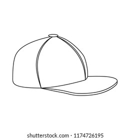Vector illustration of headwear and cap logo. Collection of headwear and accessory stock symbol for web.