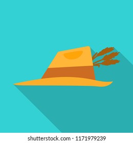 Vector illustration of headwear and cap symbol. Collection of headwear and accessory stock symbol for web.