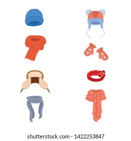 Vector illustration of headwear  and fashion  symbol. Collection of headwear  and cold vector icon for stock.