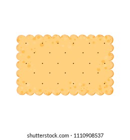 Vector Illustration. Health cracker. Isolated cookie: rectangle. Icon