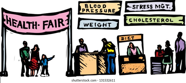 Vector Illustration Of Health Fair