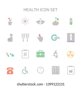 Vector illustration of health icons for health, medical, hospital, hospital icons, medical icons, health icons, flower, gift, radiation, ultrasonic, baby, hand washing, water, hand, pediatrics.