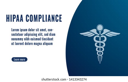 Vector illustration of Healthcare Information Portability and Accountability Act (HIPAA) compliant. Protected Healthcare Information (PHI). 