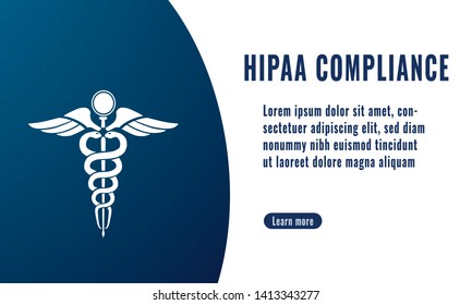 Vector illustration of Healthcare Information Portability and Accountability Act (HIPAA) compliant. Protected Healthcare Information (PHI). 
