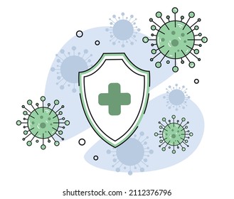 Vector Illustration Healthcare Medical People Of Protecting And Fighting Against The Corona Virus