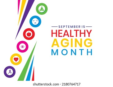 vector illustration of Healthy Aging Month concept design