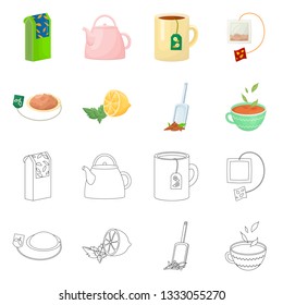 Vector illustration of healthy and floral  icon. Collection of healthy and gradient stock vector illustration.