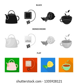 Vector illustration of healthy and floral  icon. Collection of healthy and gradient vector icon for stock.