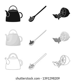 Vector illustration of healthy and floral  icon. Collection of healthy and gradient vector icon for stock.