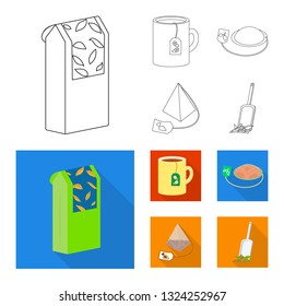 Vector illustration of healthy and floral  symbol. Set of healthy and gradient vector icon for stock.