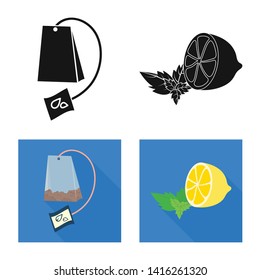 Vector illustration of healthy and floral  symbol. Collection of healthy and gradient stock symbol for web.
